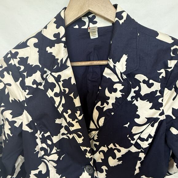 Old Navy Womens Crop Navy Blazer Jacket Size S Preppy Nautical Old Money Yacht - Picture 2 of 9